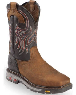 Justin Men's Tanker Western Work Boots - Steel Toe