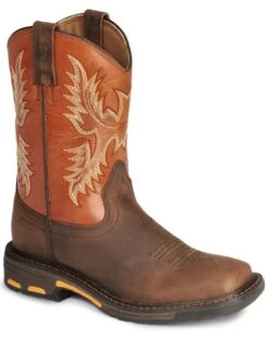 Ariat Boys' Earth Workhog Western Boots - Broad Square Toe