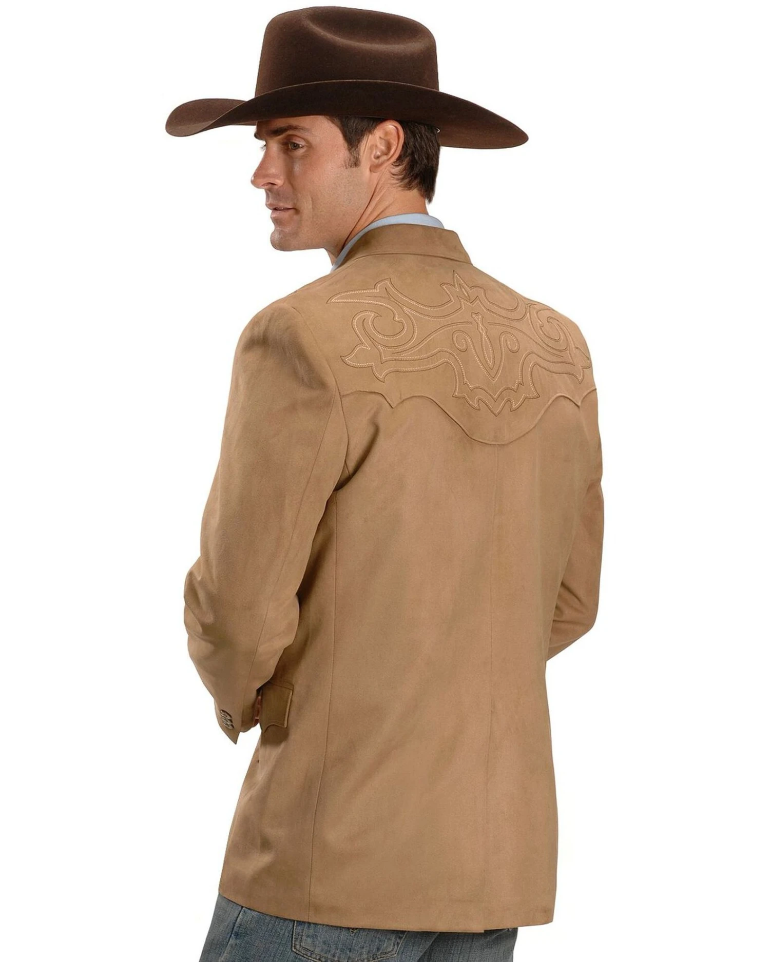 Circle S Men's Embroidered Microsuede Sport Coat - Image 3