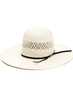 American Hat Company Men's Natural 4.25" Open Crown Western Straw Hat