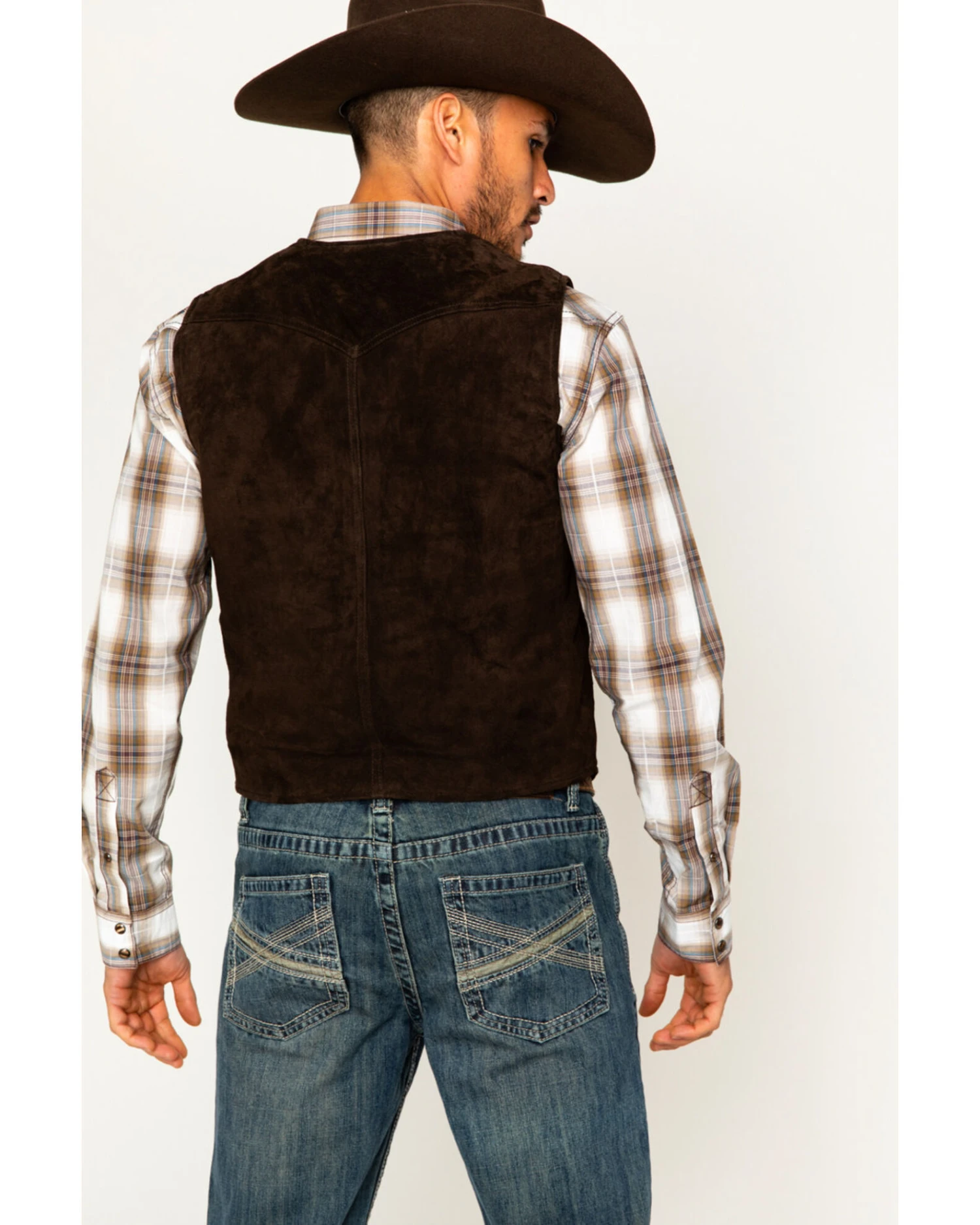 Cody James Men's Wild Boar Suede Vest - Image 3
