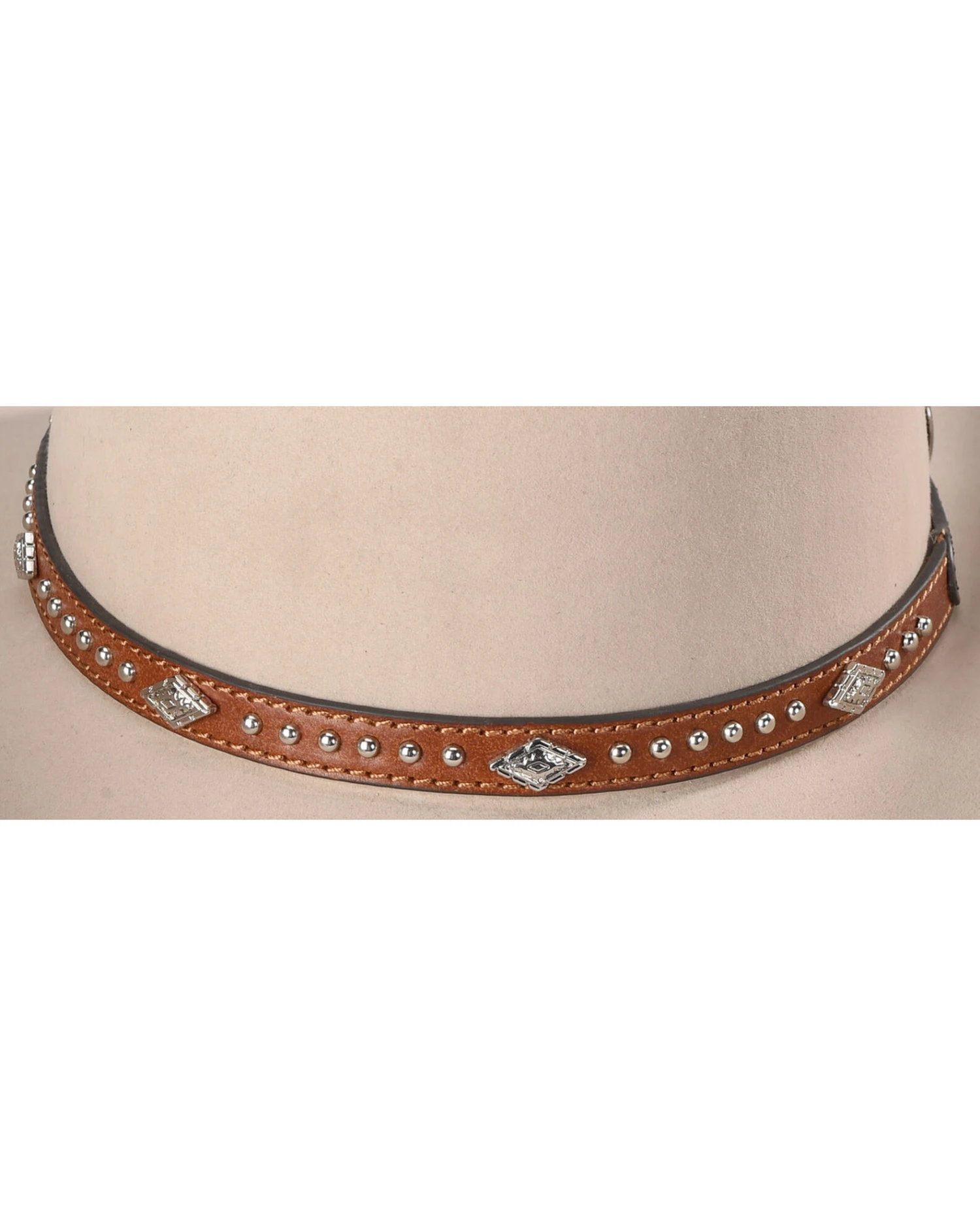 Cody James Silver Studs With Diamond Conchos Hat Band - Image 3