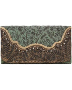 American West Women's Saddle Ridge Tri-Fold Wallet 