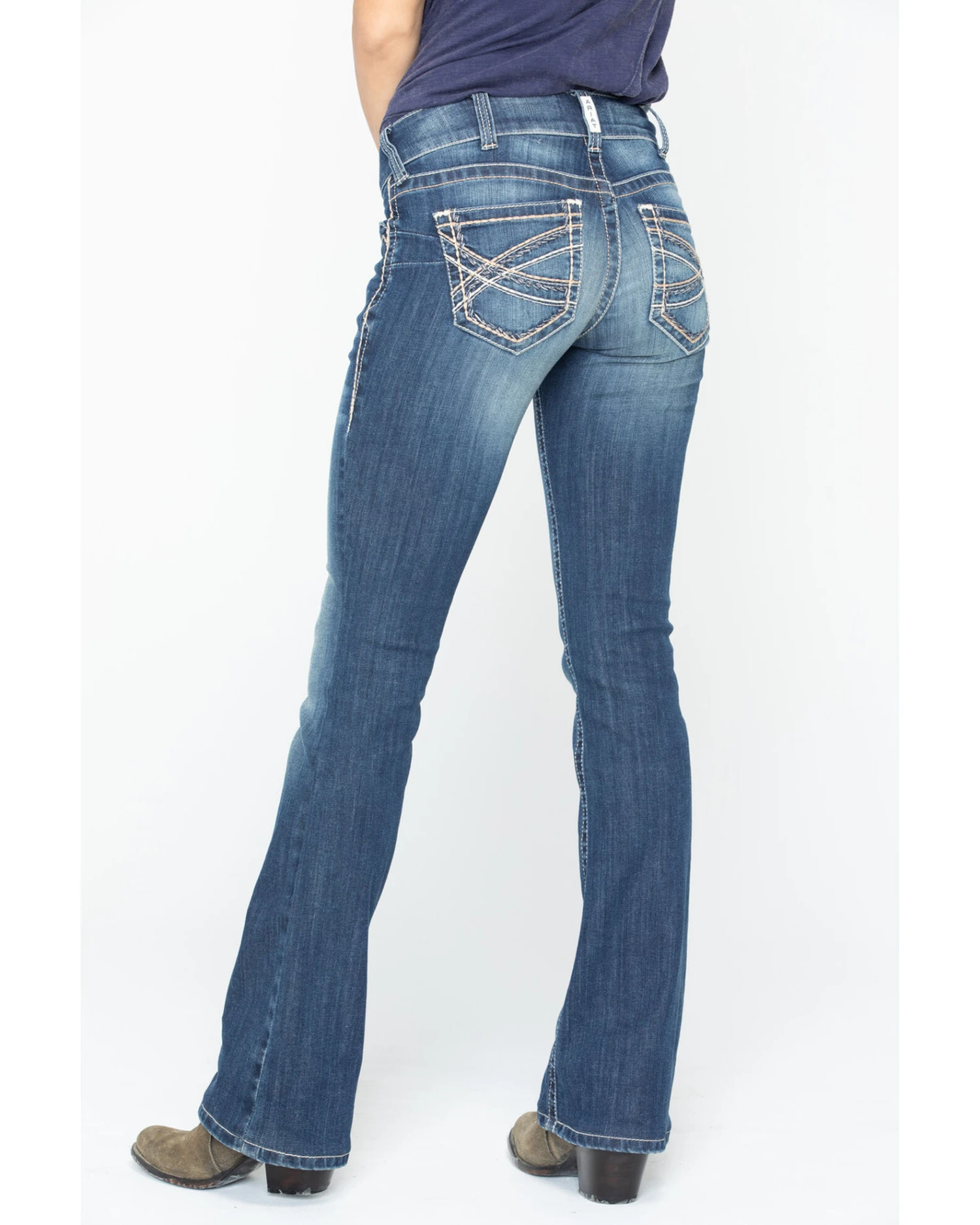 Ariat Women's R.E.A.L Mid Rise Entwined Bootcut Jeans - Image 4
