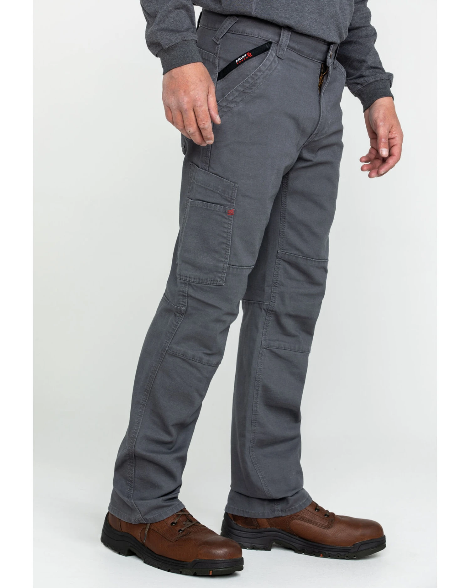 Ariat Men's FR M5 Duralight Stretch Canvas Straight Work Pants - Image 3