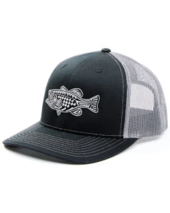 Oil Field Hats Men's Black Tribal Bass Mesh Cap 