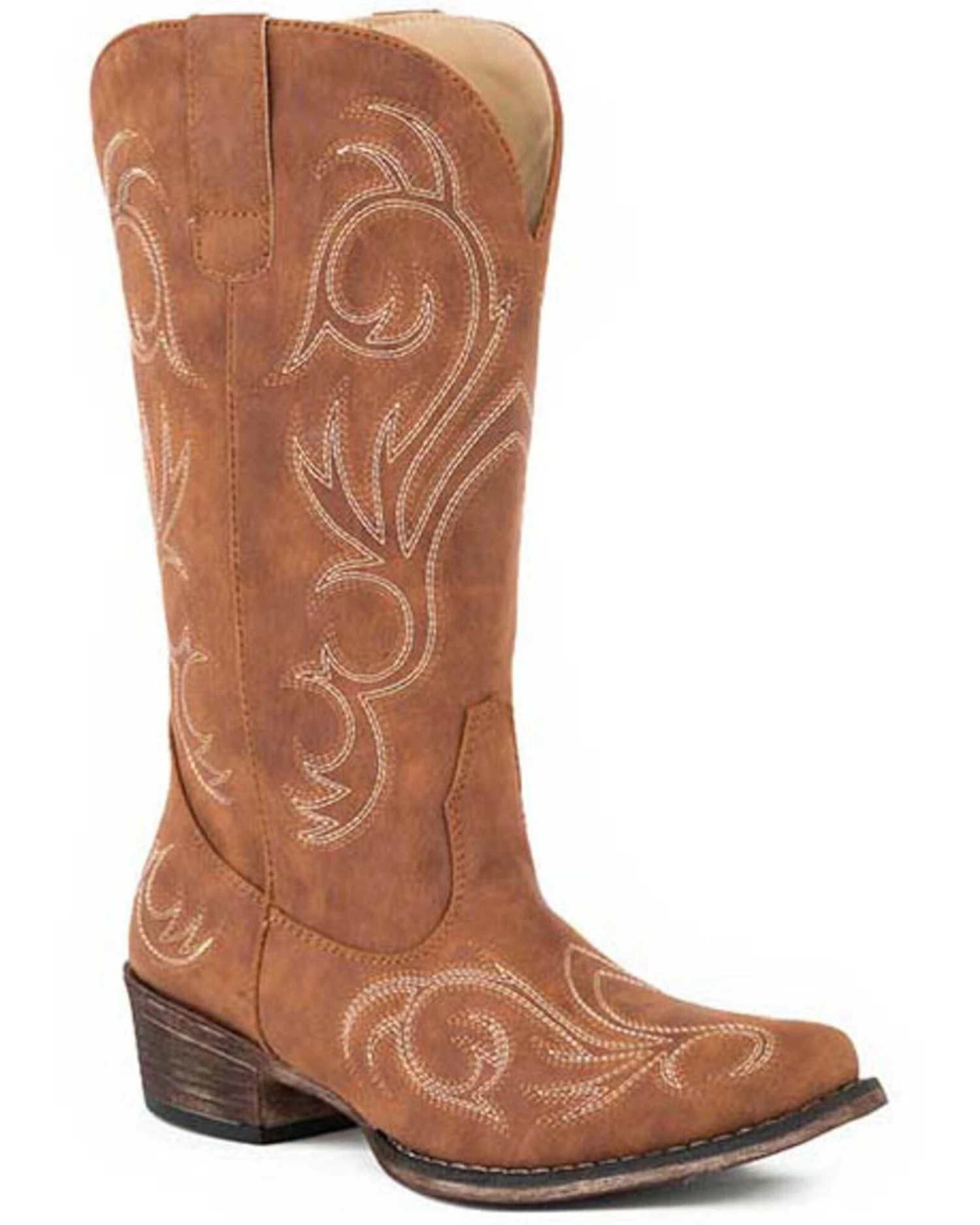 Roper Women's All Over Embroidery Western Boots - Snip Toe