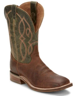 Tony Lama Men's Landgrab Brown Western Boots - Broad Square Toe
