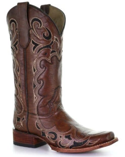Circle G Women's Embroidery Western Boots - Square Toe