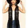 Vocal Women's Lace Studded Fringe Vest