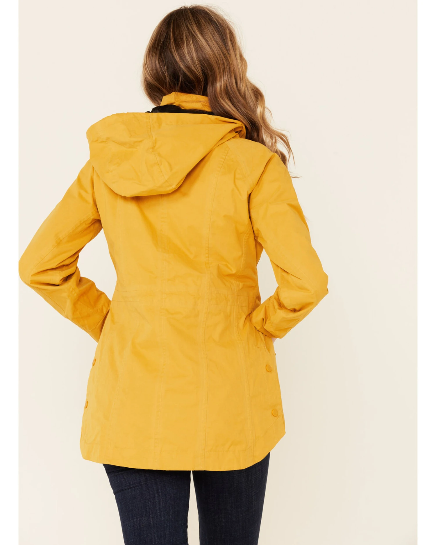 Outback Trading Co. Women's Solid Mustard Brookside Hooded Zip-Front Rain Jacket - Image 5