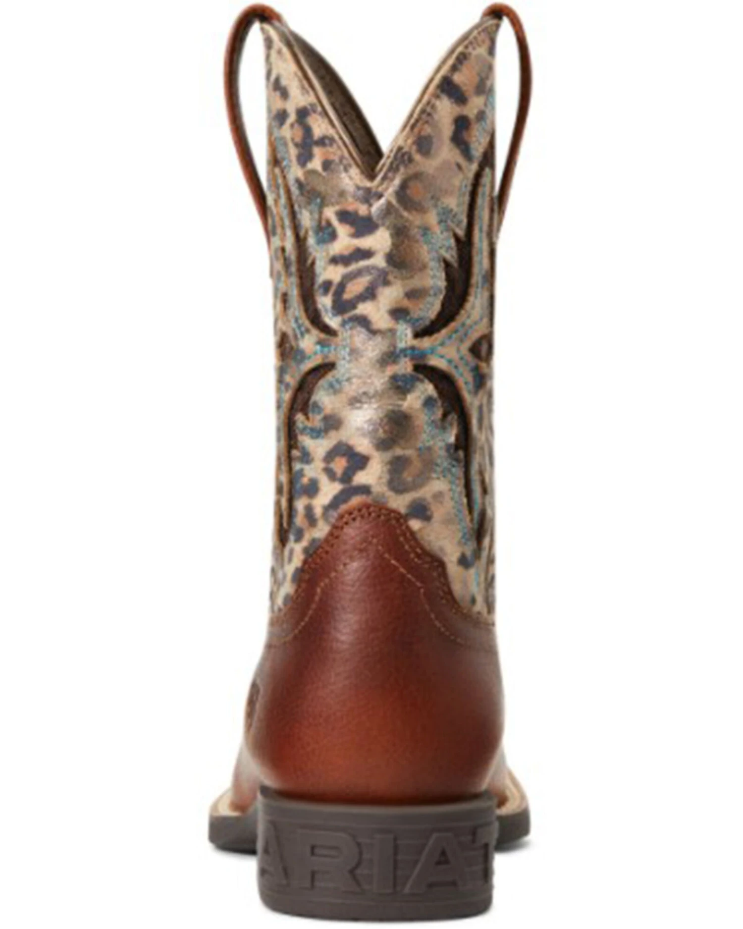Ariat Girls' Koel VentTEK Leopard Print Western Boots - Broad Square Toe - Image 3