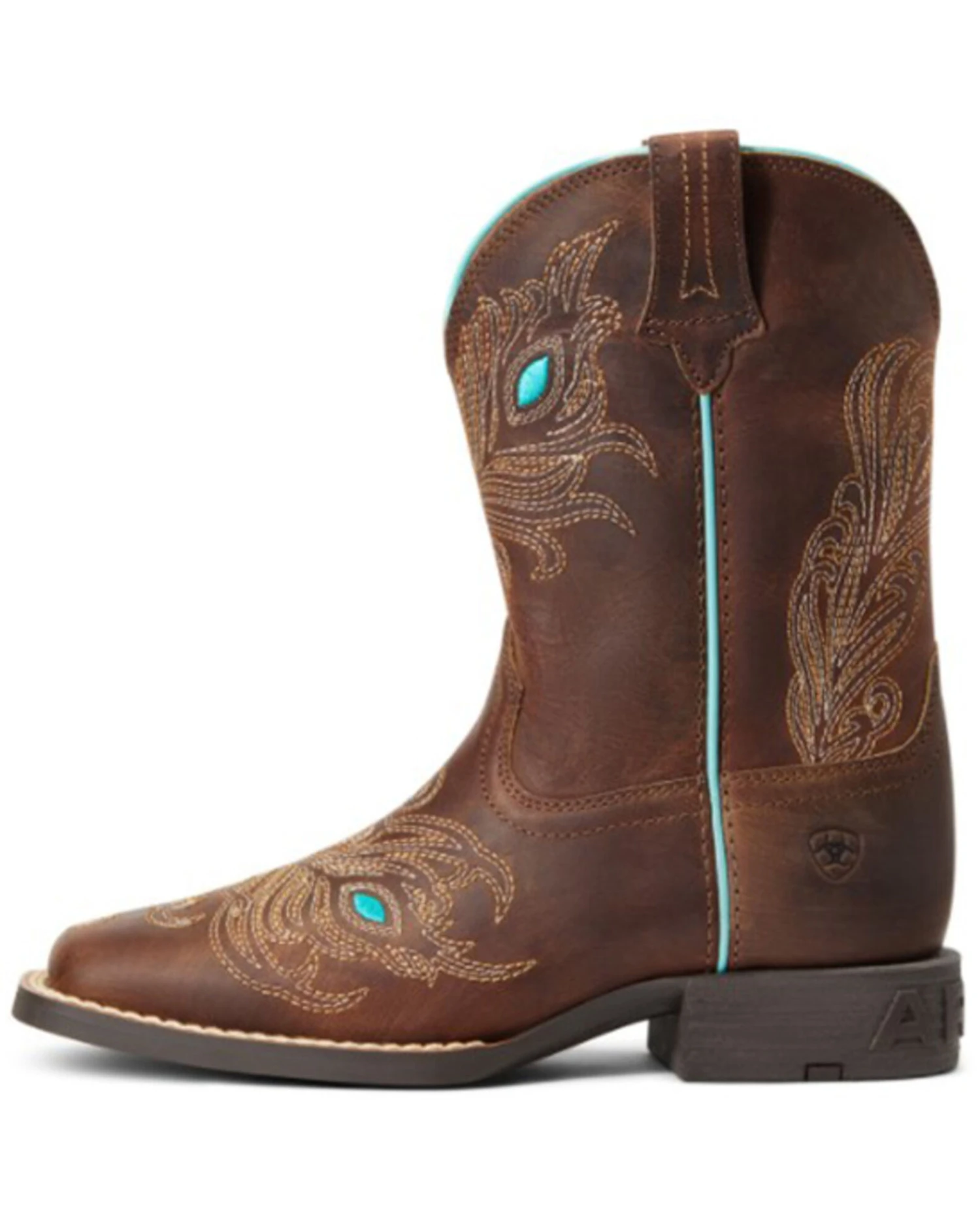 Ariat Girls' Bright Eyes II Hat Leather Boot - Broad Square Toe - Image 2
