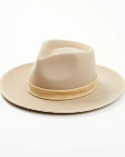 Shyanne Women's Pinch Wool Felt Fedora HatÂ