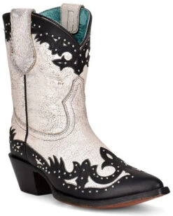 Corral Women's Black Overlay & Studs Western Boots - Pointed Toe