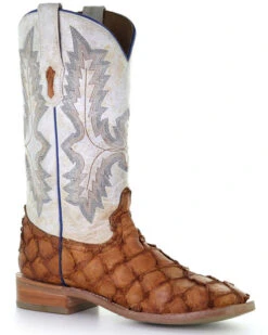Corral Men's Exotic Pirarucu Skin Western Boots - Broad Square Toe
