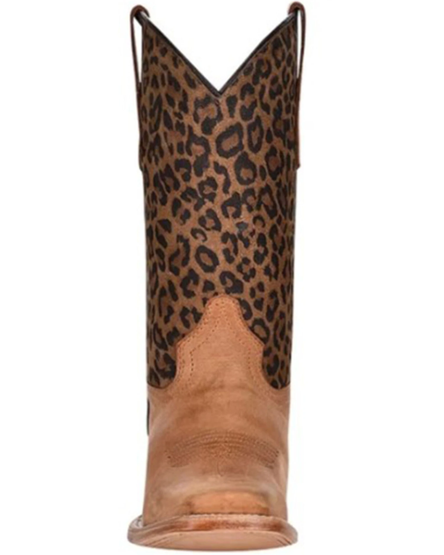 Circle G Girls' Leopard Print Western Boots - Square Toe - Image 3
