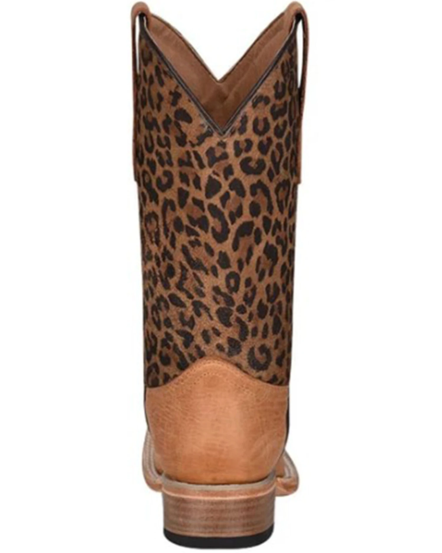 Circle G Girls' Leopard Print Western Boots - Square Toe - Image 4