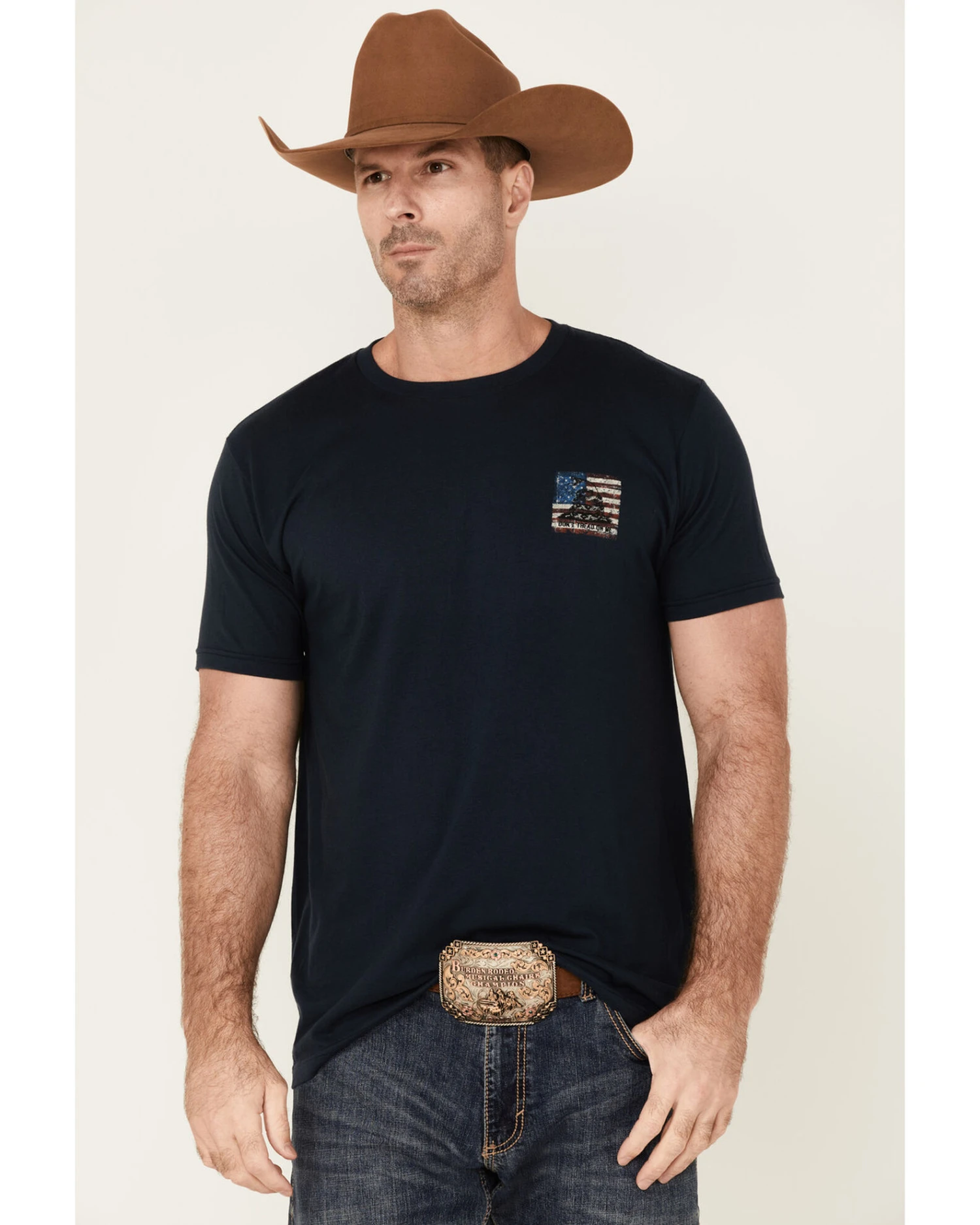 Howitzer Men's Coiled Freedom Flag Short Sleeve Graphic T-ShirtÂ