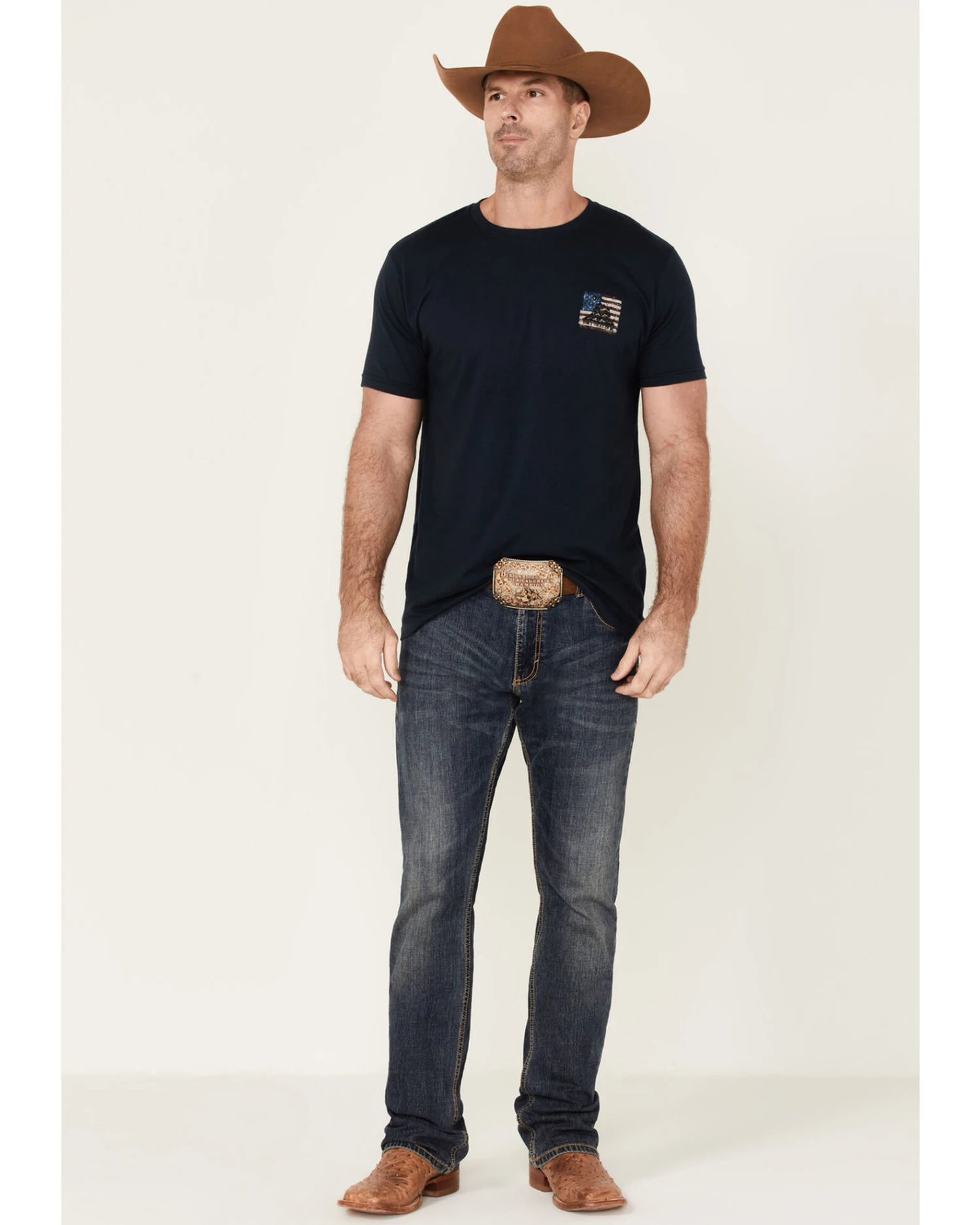 Howitzer Men's Coiled Freedom Flag Short Sleeve Graphic T-Shirt - Image 2