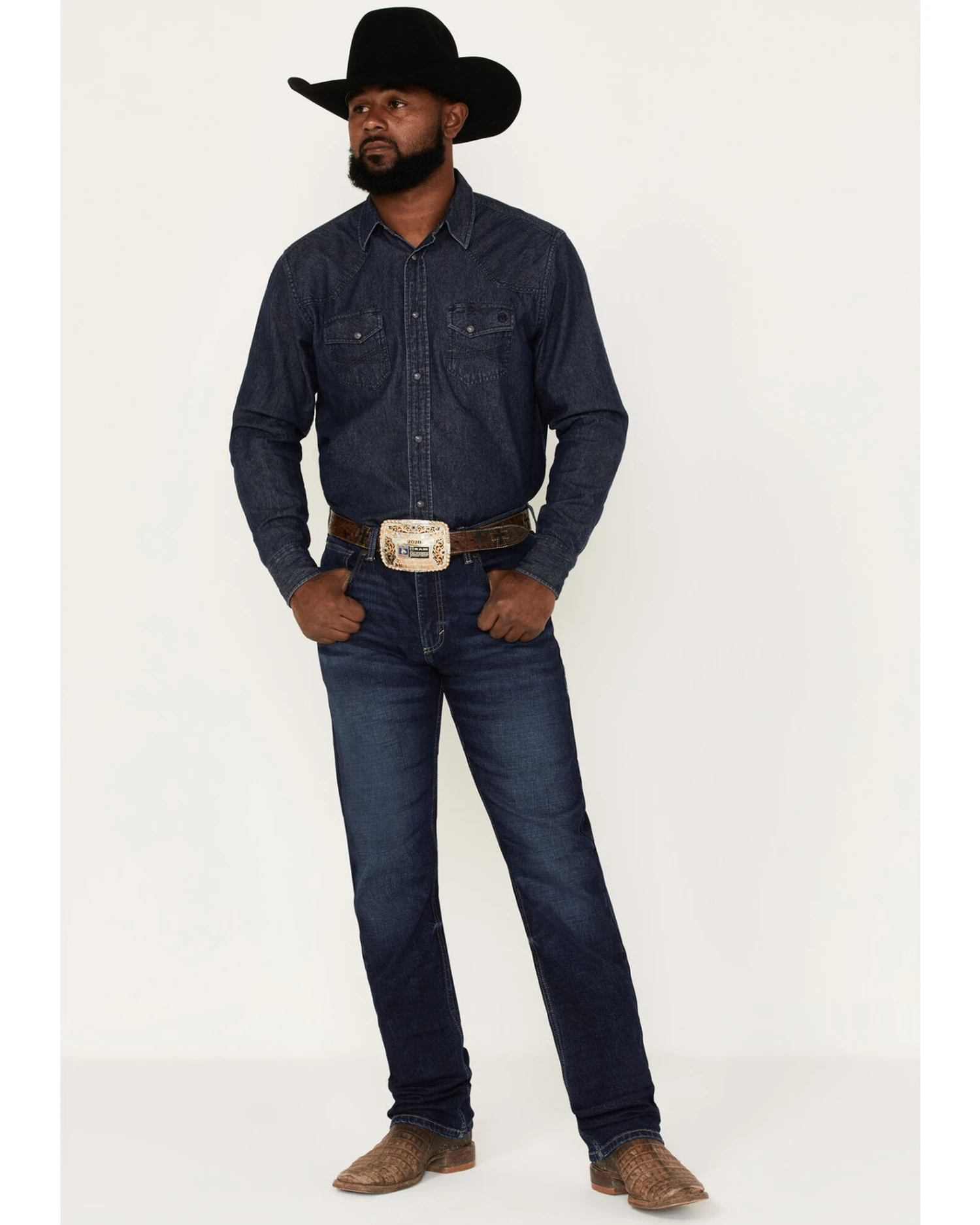 Wrangler 20X Men's Dawn Dark Wash Stretch Slim Straight JeansÂ