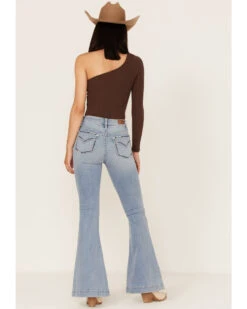 Shyanne Women's Light Wash Mid Rise Signature Embroidery Bootcut Jeans