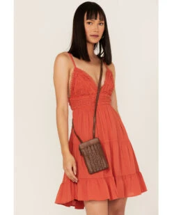 Cleo + Wolf Women's Basketweave Leather Crossbody Bag