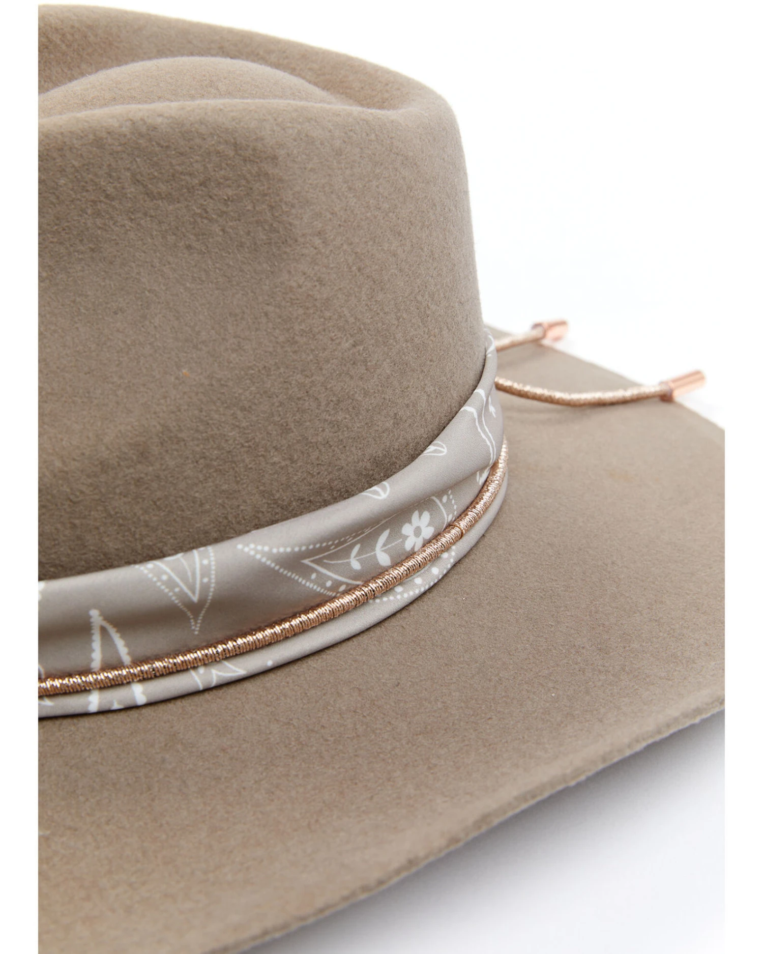 Shyanne Women's Wool Felt Paisley Bandana Western Hat - Image 2