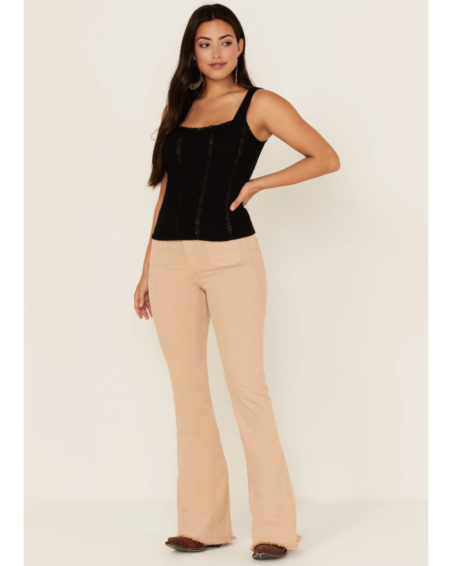 Idyllwind Women's Sparrow Pointelle Rib Lace Tank - Image 2