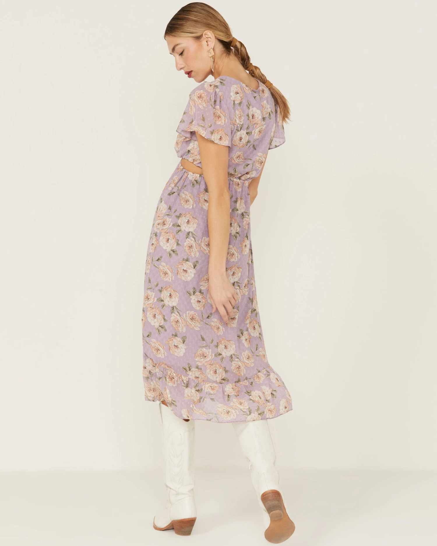 Sadie & Sage Women's Floral Cut-Out Midi Dress - Image 3