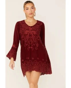 Johnny Was Women's Garnet Rhine Long Sleeve Tunic Dress