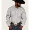 Stetson Men's Highland Paisley Print Long Sleeve Pearl Snap Western Shirt 