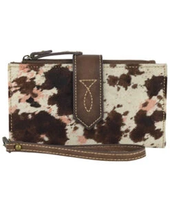 Tony Lama Women's Genuine Hair On Hide Open Face Wallet