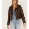 Cleo + Wolf Women's Faux Leather Moto Jacket