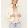 Cleo + Wolf Women's Quilted Corduroy Puffer Jacket