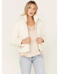 Cleo + Wolf Women's Quilted Corduroy Puffer Jacket