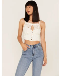 Free People Women's Have My Heart Cropped Tank Top
