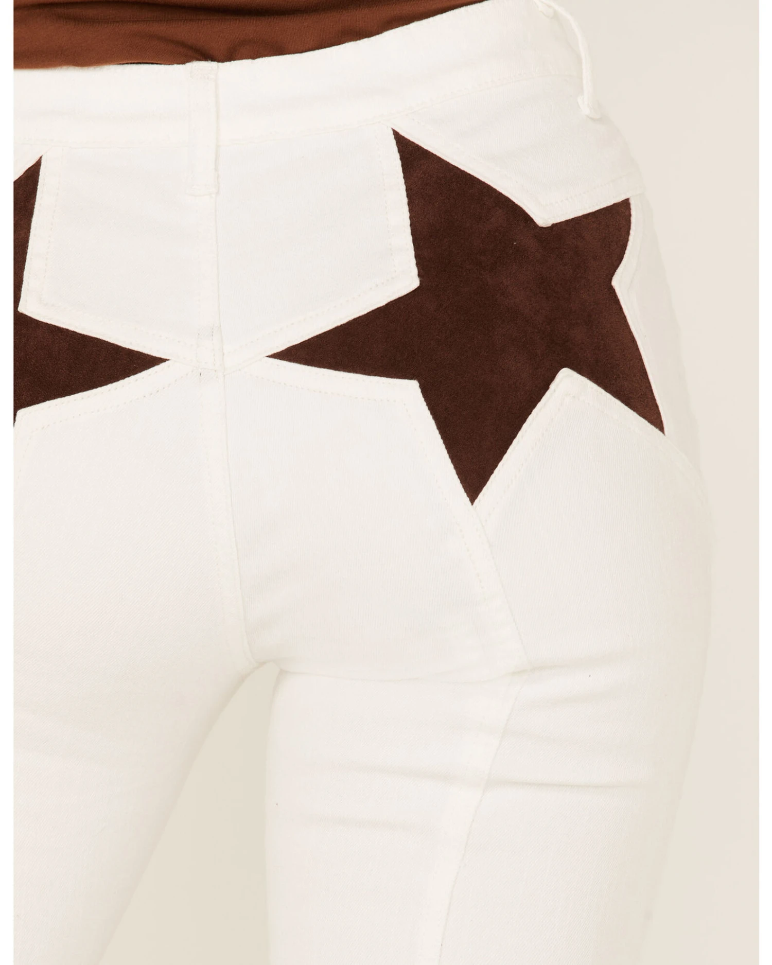 Saints & Hearts Women's High Rise Star Back Seamed Flare Jeans - Image 4