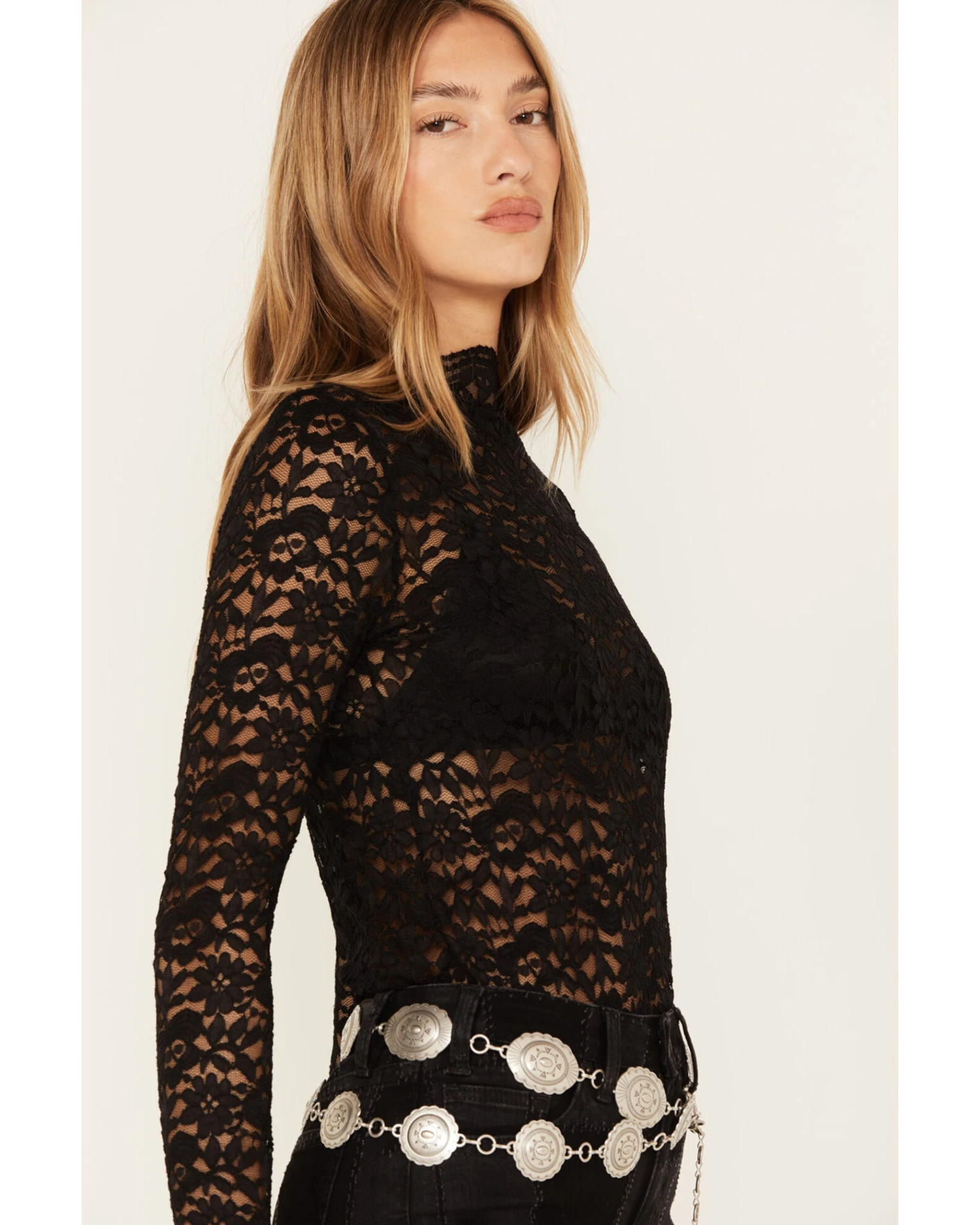 Molly Bracken Women's Floral Lace Long Sleeve Top - Image 2