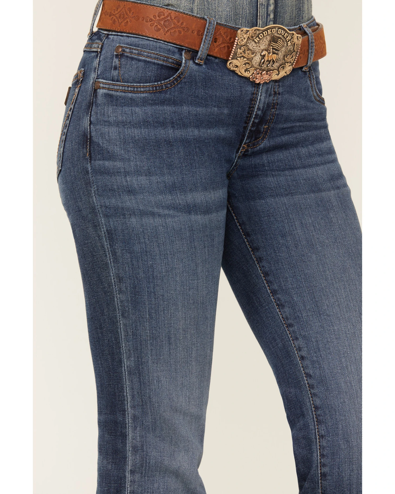 Wrangler Retro Women's Dark Wash Mid Rise Mae Trouser Jeans - Image 2