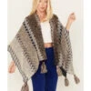 Shyanne Women's Mixed Knit Stripe Shawl