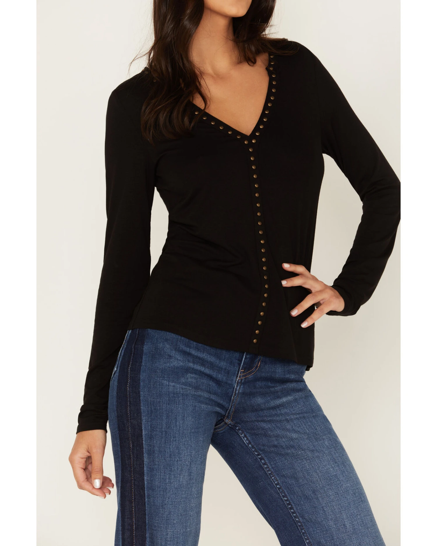 Idyllwind Women's Quitman Studded Henley Shirt - Image 3