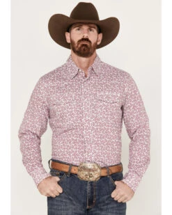 Wrangler 20x Men's Paisley Print Long Sleeve Pearl Snap Western Competition Shirt