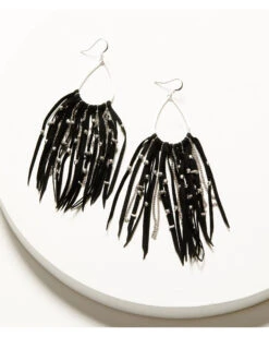 Idyllwind Women's Harrow Black Fringe Earrings