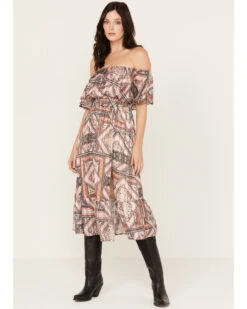 Shyanne Women's Off The Shoulder Ruffle Midi Dress