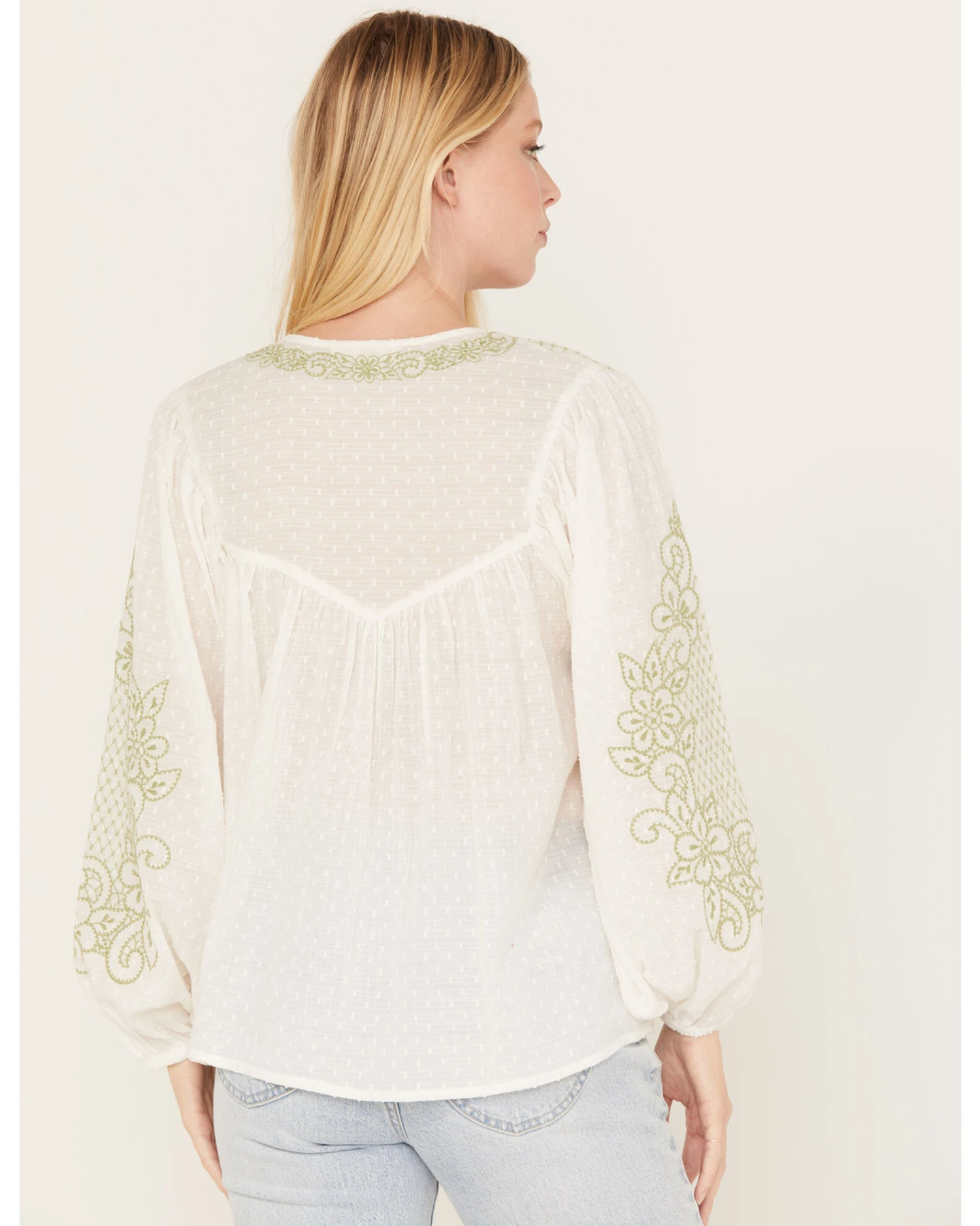 Cleo + Wolf Women's Embroidered Long Sleeve Blouse - Image 4