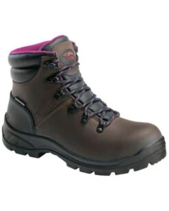 Avenger Women's Builder Mid 6" Lace-Up Waterproof Hiking Work Boot - Steel Toe