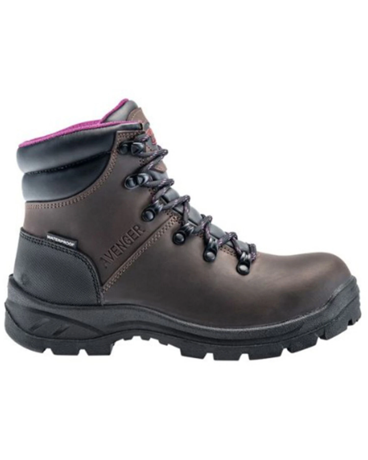 Avenger Women's Builder Mid 6" Lace-Up Waterproof Hiking Work Boot - Steel Toe - Image 2