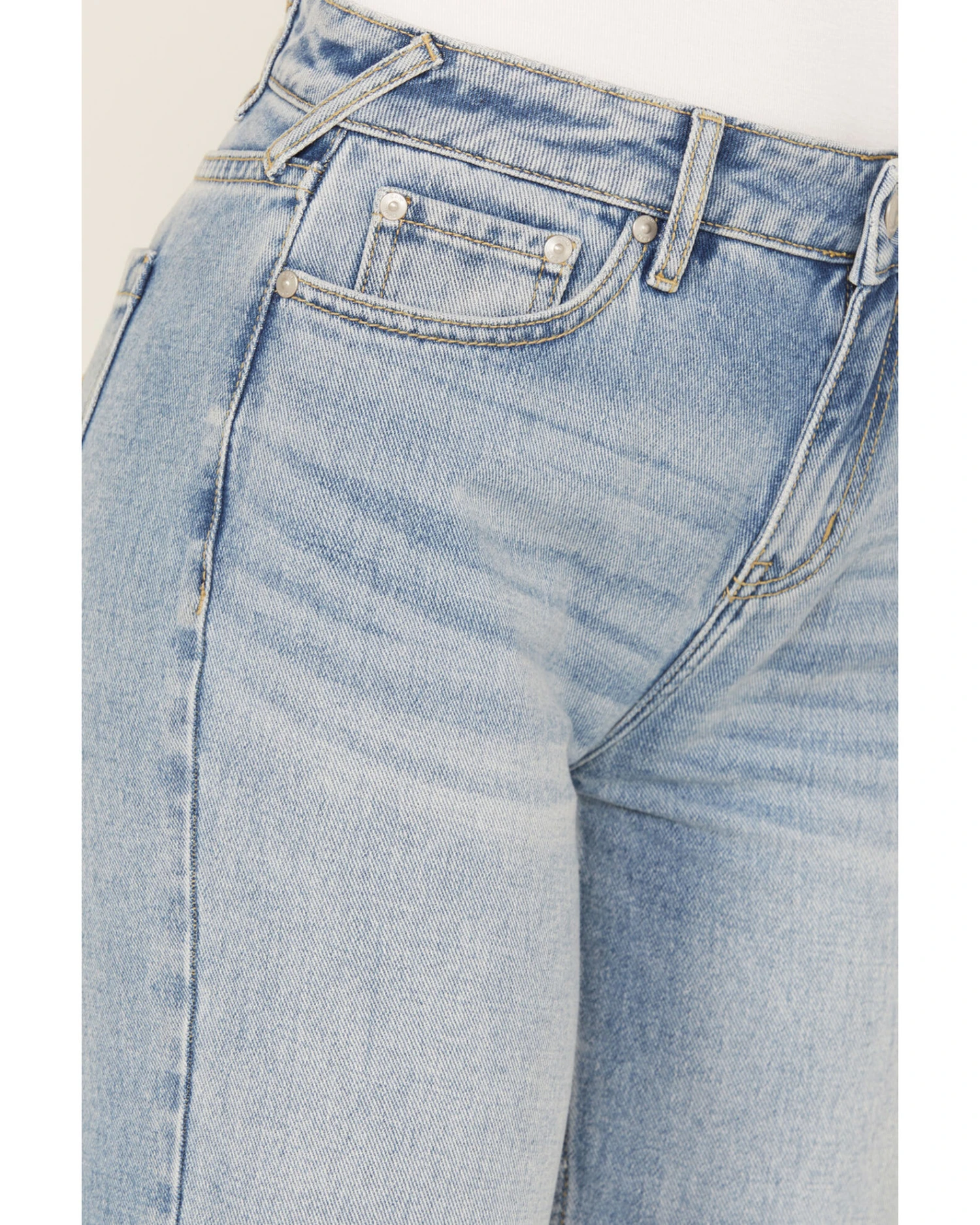 Cleo + Wolf Women's Medium Wash Mid Rise Slim Straight Ankle Jeans - Image 2