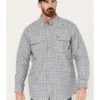 Ariat Men's FR Plaid Print Featherlight Long Sleeve Button Down Work Shirt